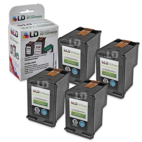 LD Products LD Products HP 60XL CC641WN Black Ink Cartridges 4 Pack — product photo