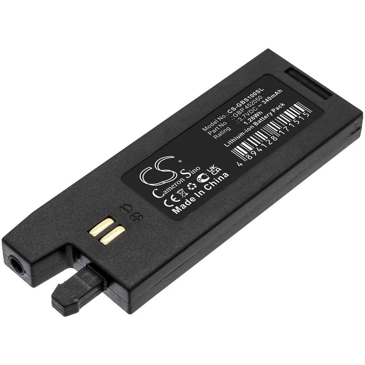  cameron sino Replacement Battery 340mAh 1.26Wh for Gibson GForce G-FORCE Auto-Tuner minEtune — product photo