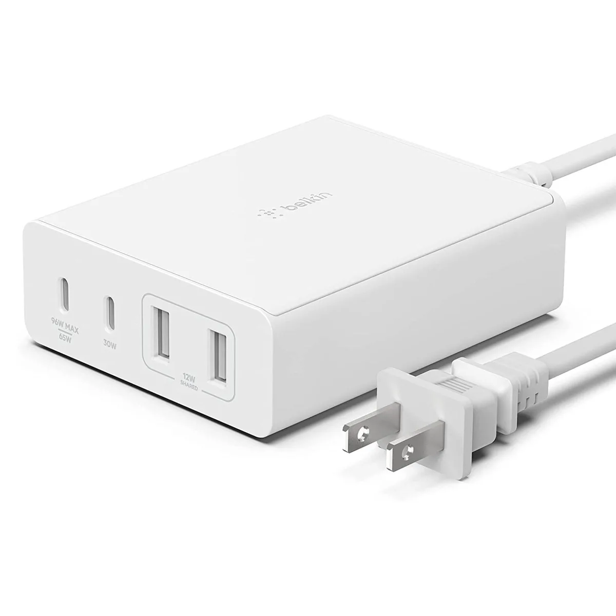 Belkin Belkin WCH010dqWH 4-Port GaN USB Charger 108W White — product photo