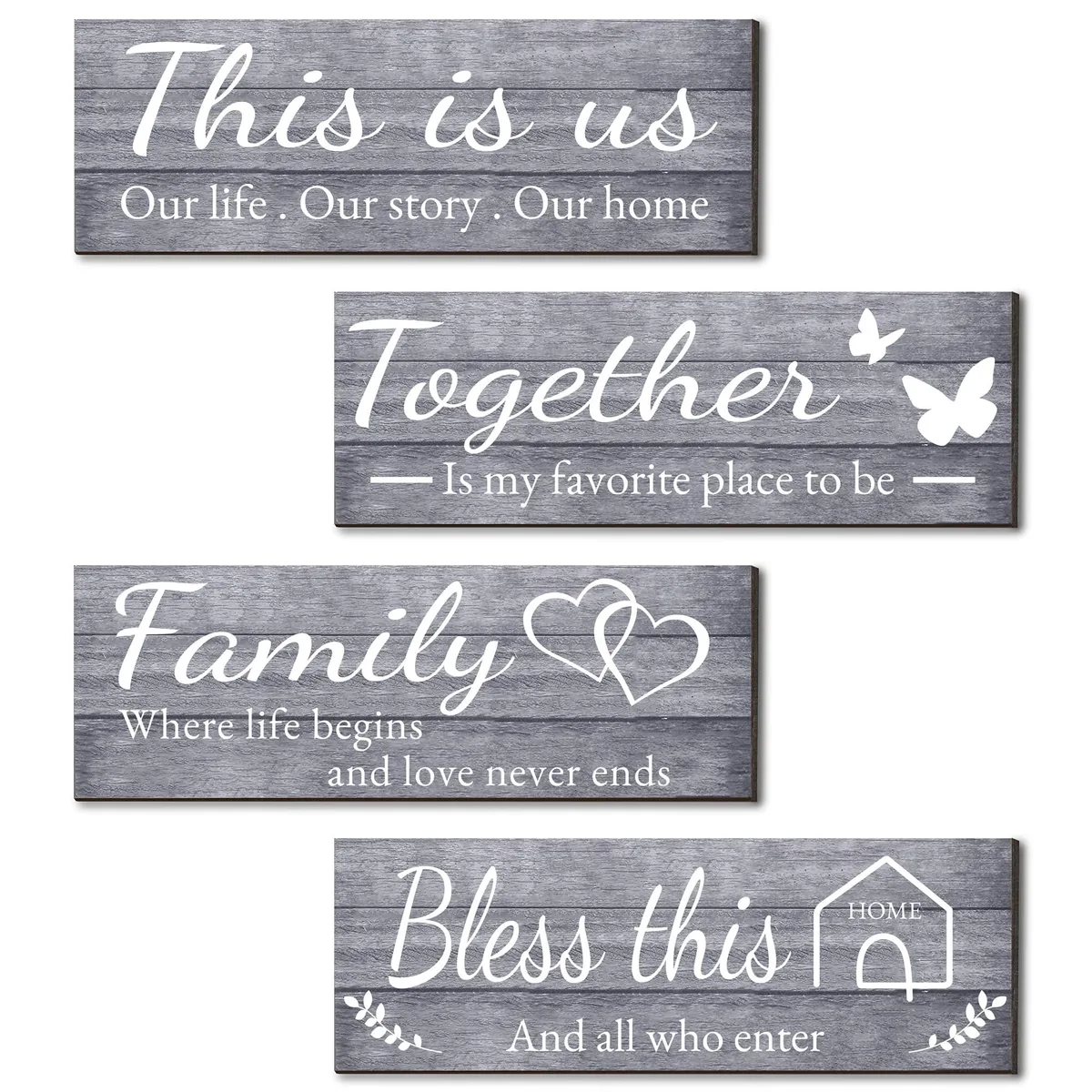  Signs 4.7x13.8in 4pcs — product photo