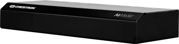 Compact Crestron AM-101 gateway box in matte black finish