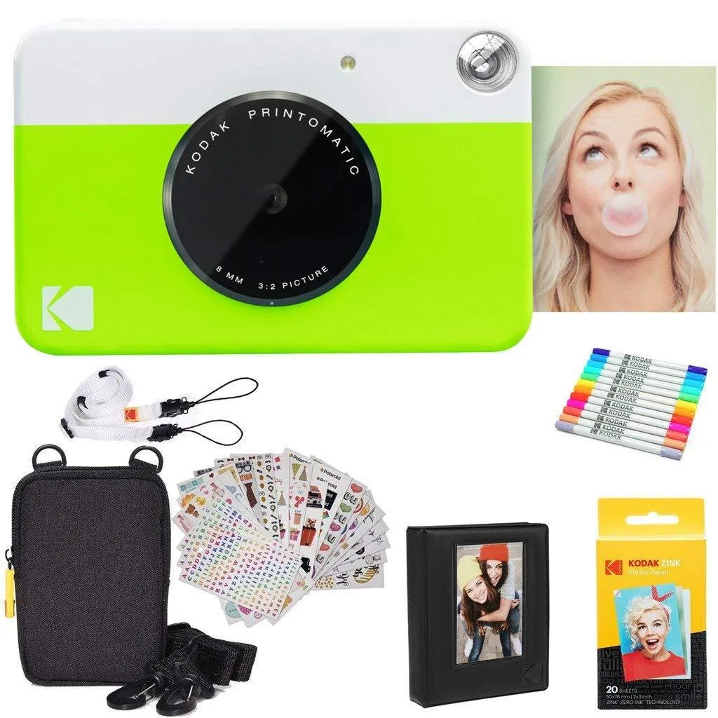 Zink Zink KODAK Printomatic 10MP Instant Camera Green Starter Bundle — product photo