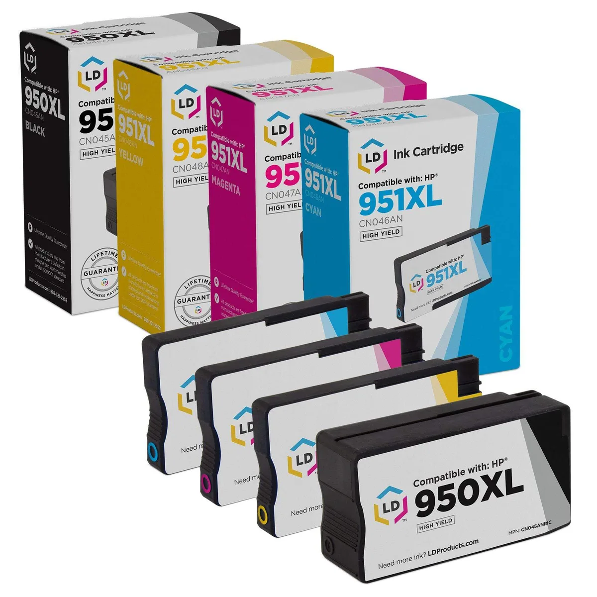 LD Products LD Products Compatible HP 950XL 951XL High Yield Ink Cartridge 4-Pack — product photo