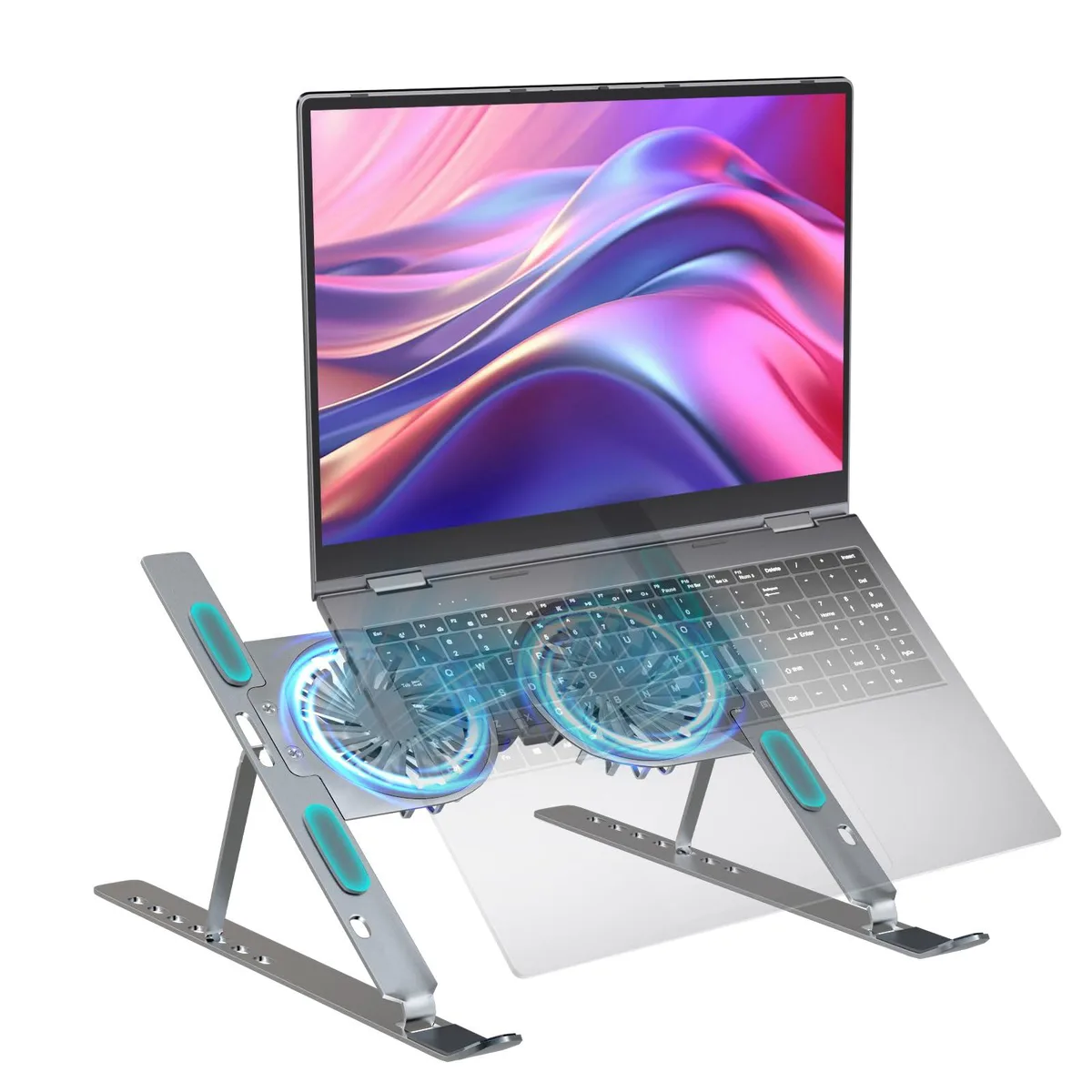  BTDD C9 PRO Laptop Cooling Stand Space Silver 17" 10.15 x 9.21 x 1.57 in — product photo