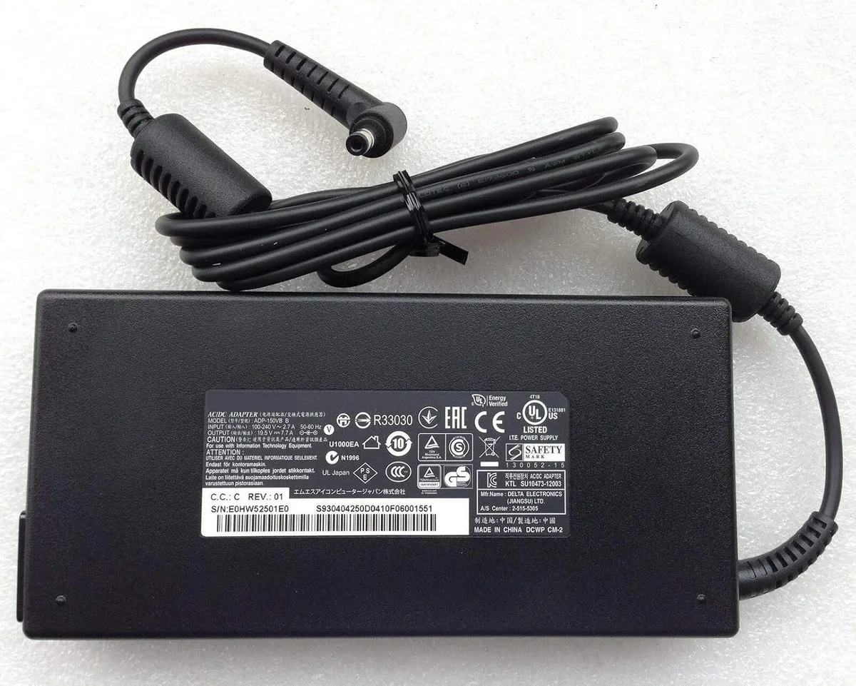 myVolts myVolts 150W 19.5V 7.7A AC Adapter 5.5×2.5mm for MSI Delta — product photo