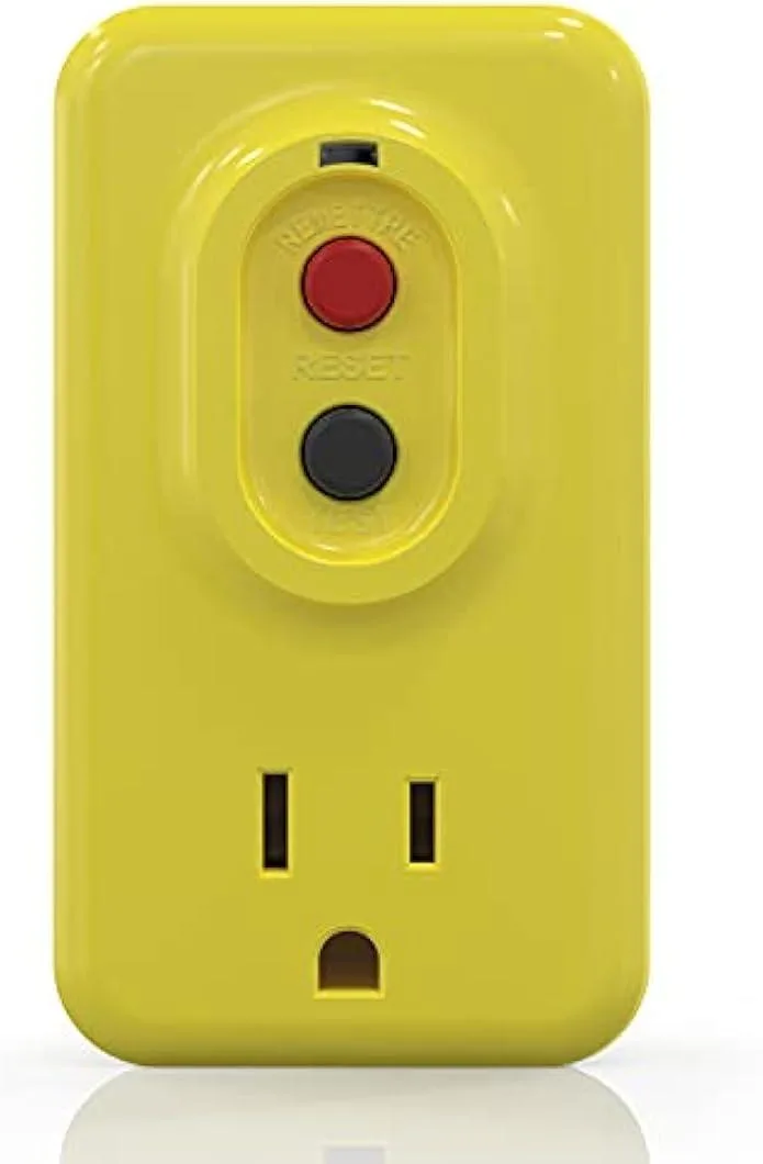TAURKENAM TAURKENAM 15A GFCI Power Adapter Yellow — product photo