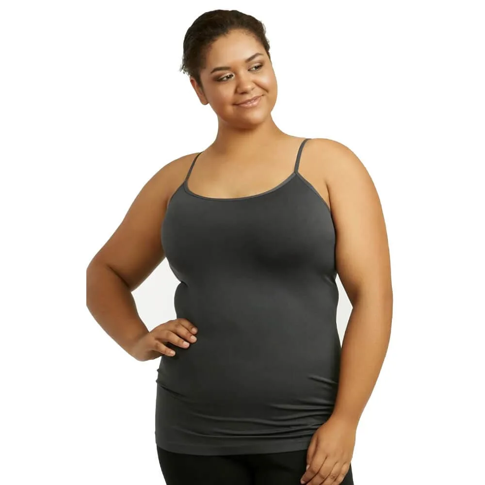 Uni Hosiery Co. Inc. Uni Hosiery Co. Inc. Sofra Ladies Poly Camisole Plus Size Dark Grey — product photo