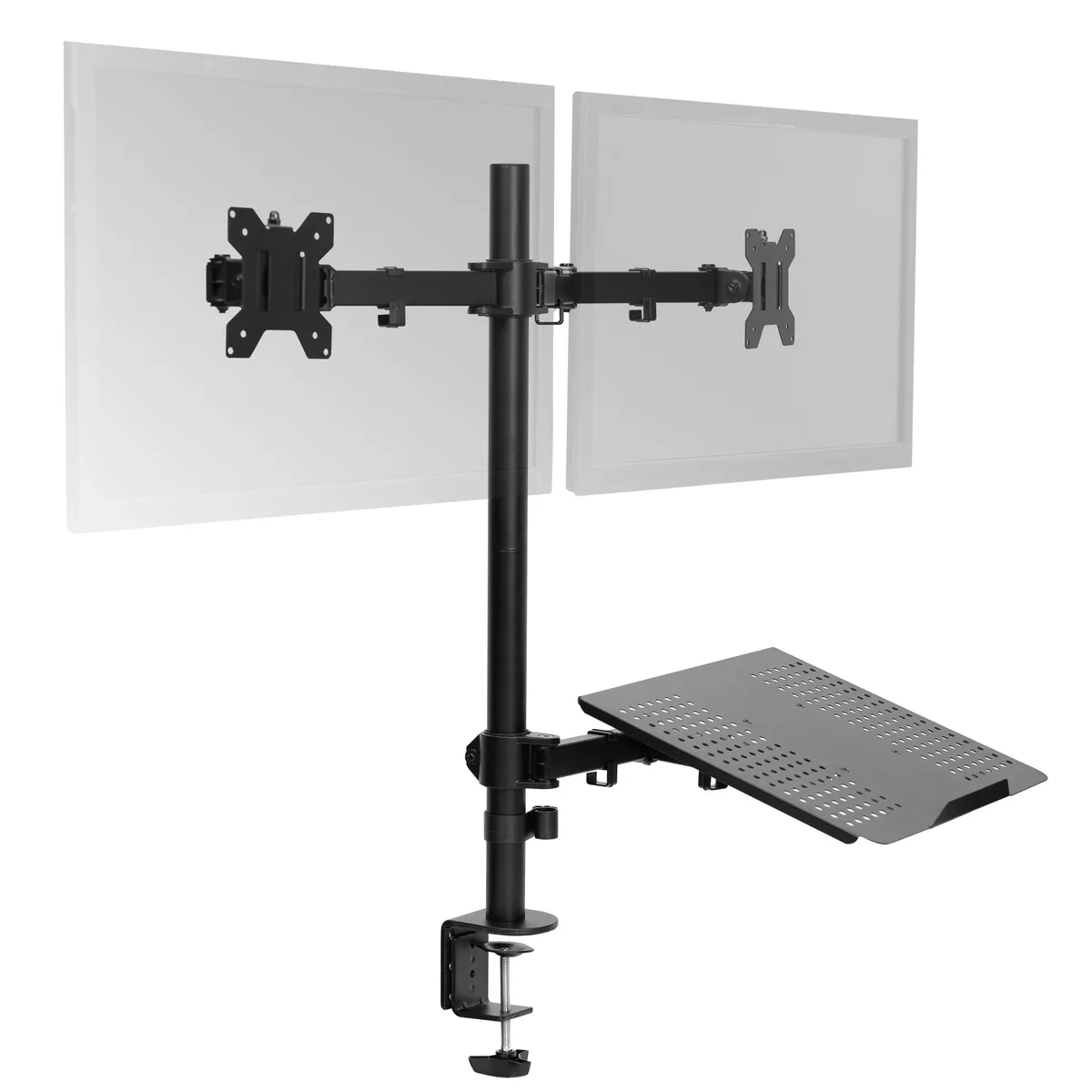 VIVO VIVO Dual 13-27" Monitor Mount with Laptop Holder, Tall Stand — product photo