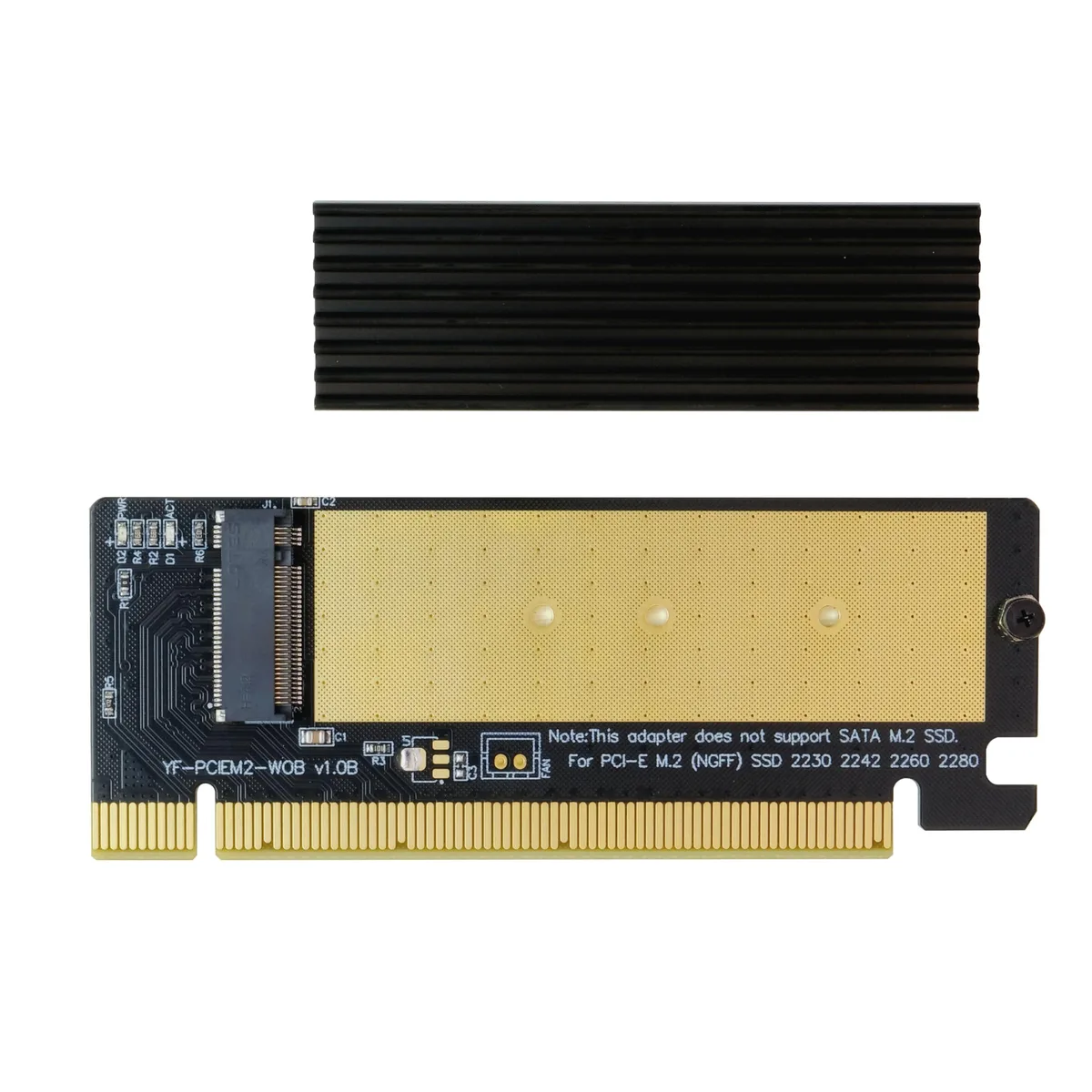 WRIARICH WRIARICH NVME PCIe 4.0 Adapter with Heat Sink x16 — product photo