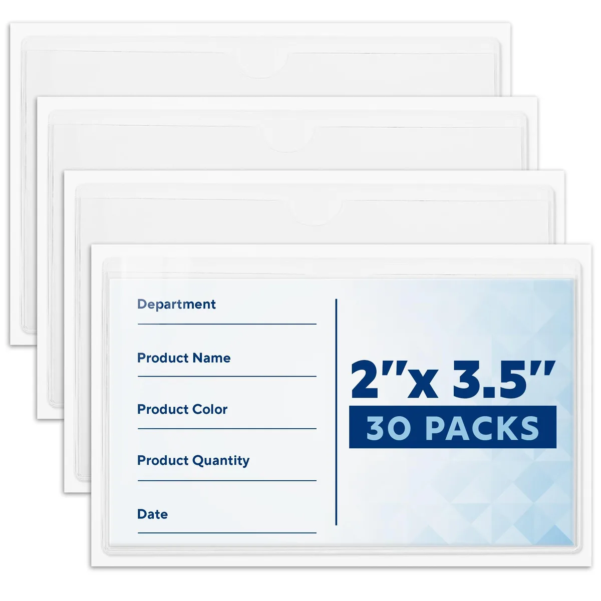 No Sew No Sew MF-INDX2x3.5PVC30 index card holder accessory 2x3.5" pack of 30 clear PVC .1 in .091 kg — product photo