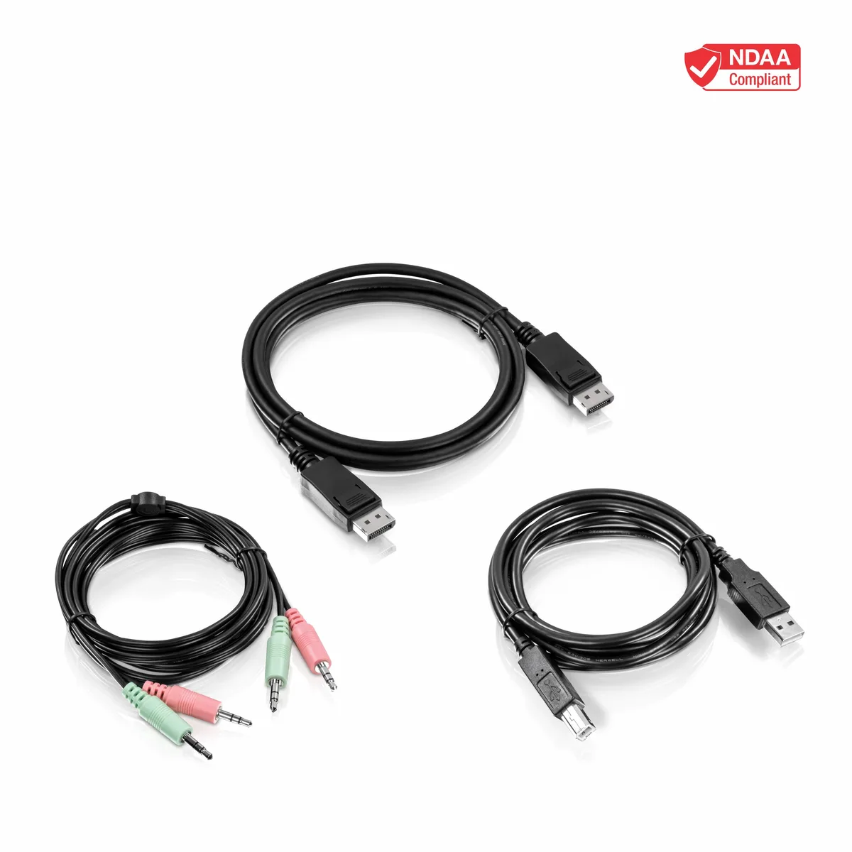 TRENDnet TRENDnet TKCP06 6 ft DisplayPort 1.2 USB 3.5 mm audio KVM cable — product photo