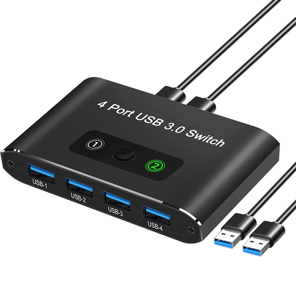 AUTYUE AUTYUE 2-Port 4-Device USB 3.0 KM Switch Aluminum — product photo