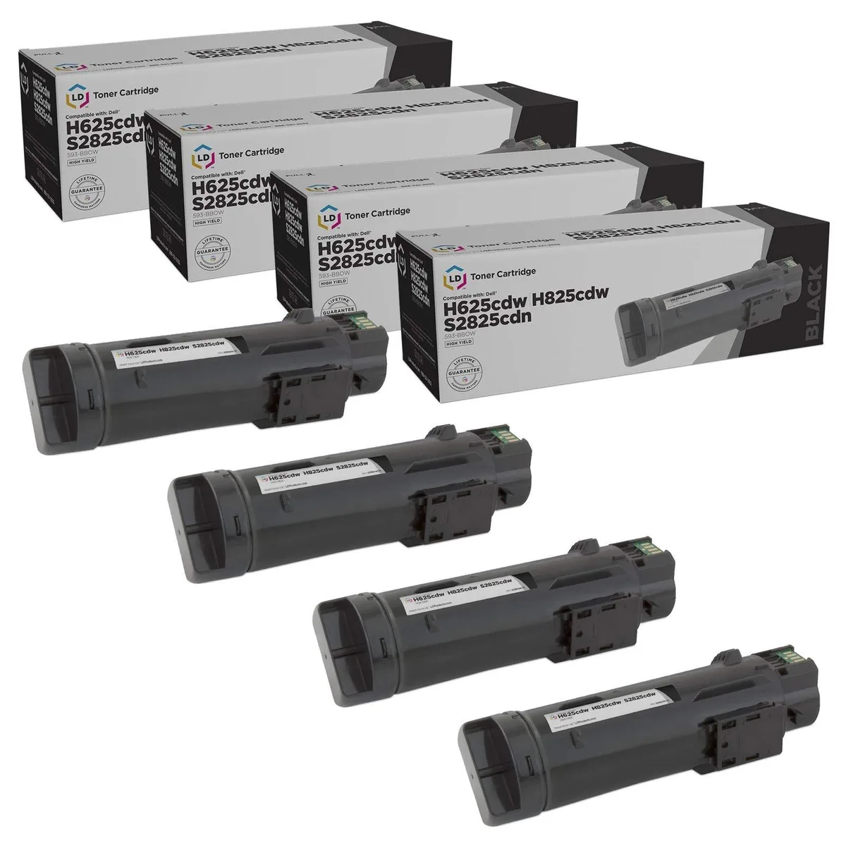 LD Products LD Products Toner Cartridge 593-BBOW Black 4-Pack 3000 pages — product photo