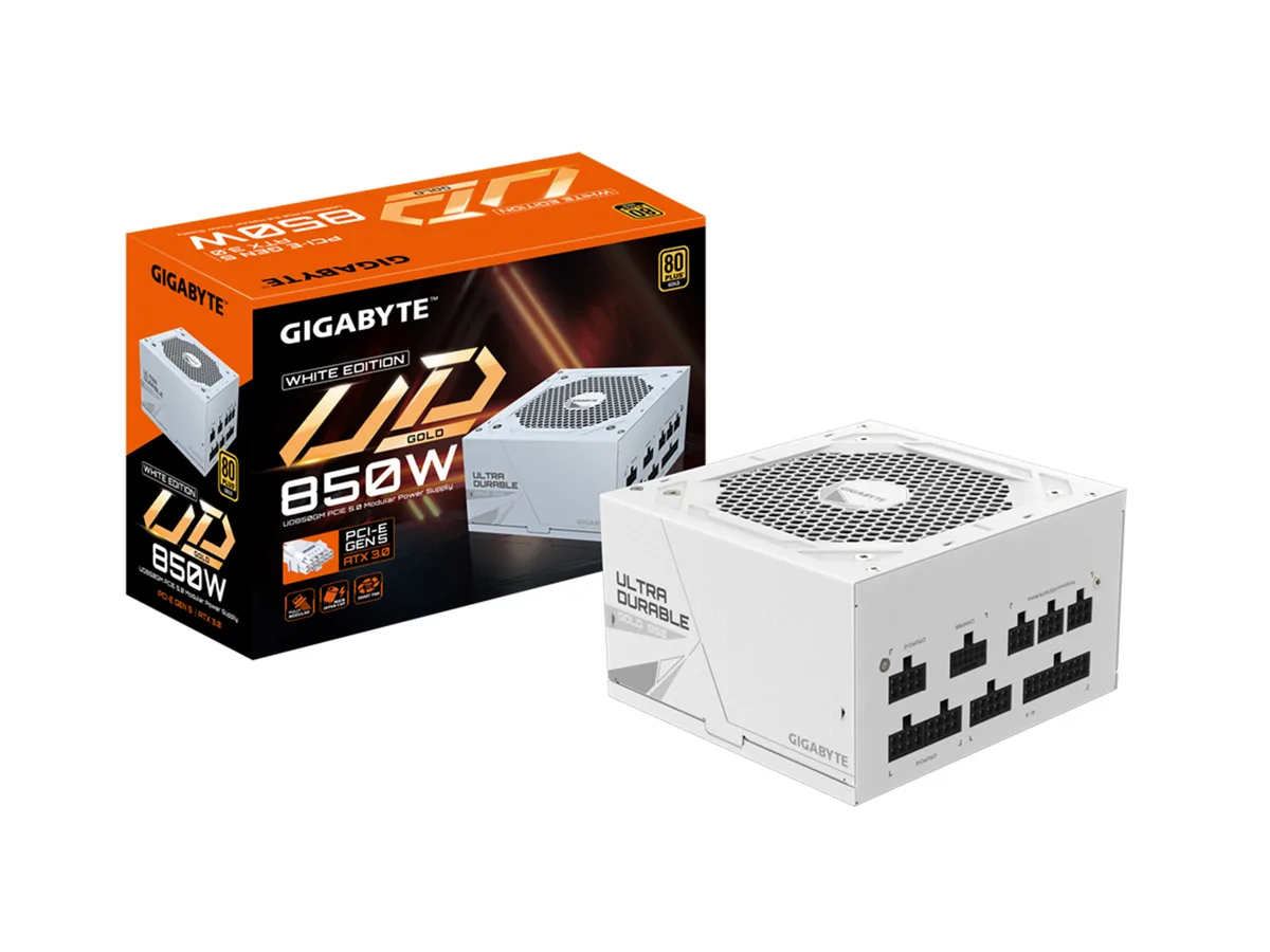 GIGABYTE GIGABYTE GP-UD850GM PG5W 850W ATX 3.0 power supply — product photo