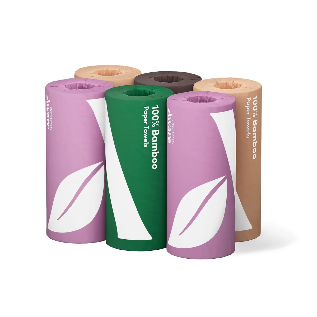 Amazon Aware Bamboo Paper Towels 6 Rolls 2-Ply 150 Sheets FSC Certified — product photo