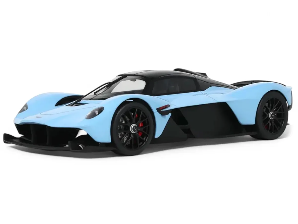 GT Spirit GT Spirit 2023 Aston Martin Valkyrie Light Blue Black Top 1/18 Hobby Collectible — product photo