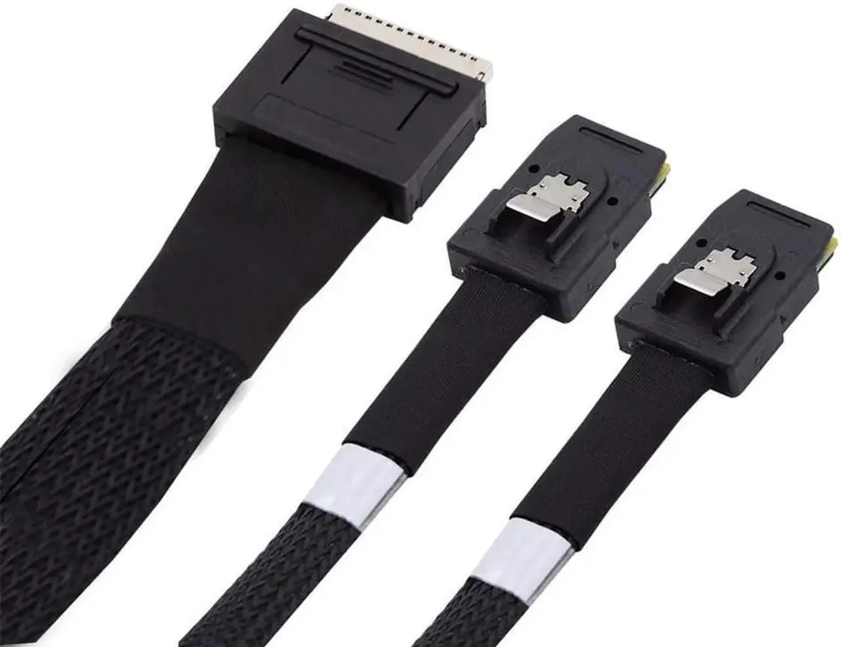 Vszerda Vszerda OCuLink SFF-8611 8x to Dual SFF-8087 4x SAS cable 100 cm — product photo