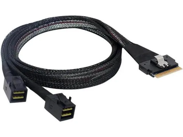 Fervit Fervit SAS Slim 4.0 SFF8654 8i 74Pin to Dual SFF8643 4i Cable — product photo
