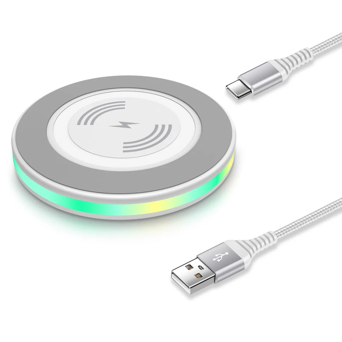 Thin circular wireless charging pad with matte finish