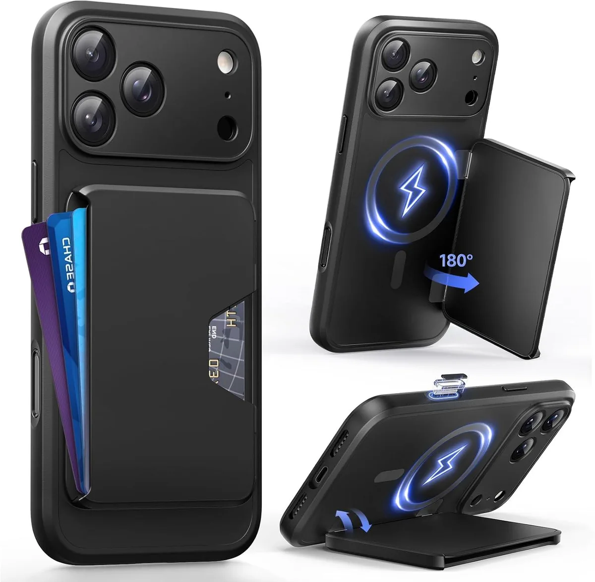 Transcend Transcend iPhone 17 Pro Max Case Card Holder Kickstand MagSafe 6.9 Black — product photo
