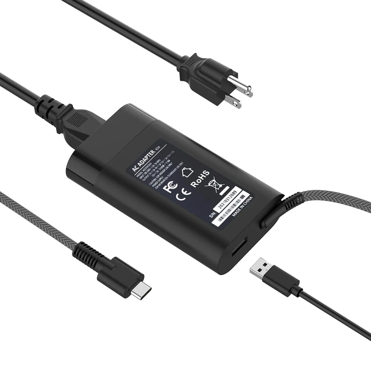  DELL SP065W1 65W USB-C AC Adapter — product photo