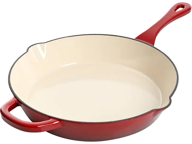 Crock-Pot Crock-Pot 111986.01 12" Round Cast Iron Skillet Scarlet Red cookware — product photo