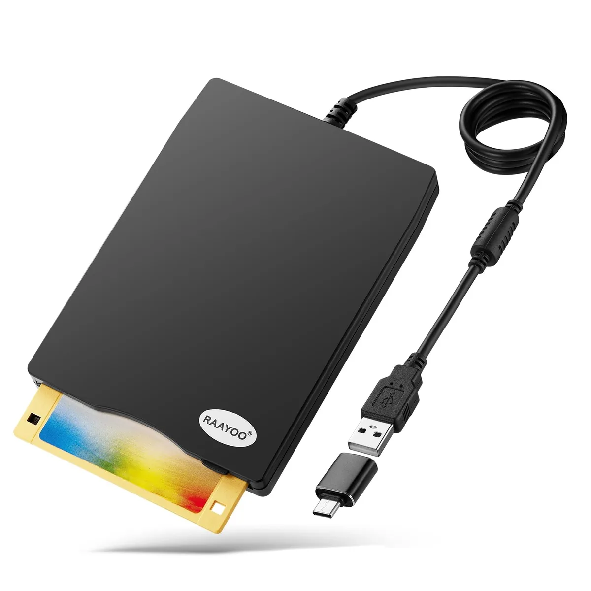 RAAYOO RYD001-BK USB 3.5" 1.44 MB Floppy Drive Diskette 10 Pack — product photo