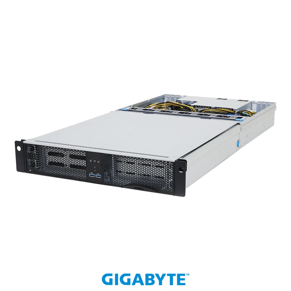 GIGABYTE GIGABYTE S252-ZC0 2U barebone server 24×3.5″ 2×2.5″ 16 DDR4 1300W — product photo