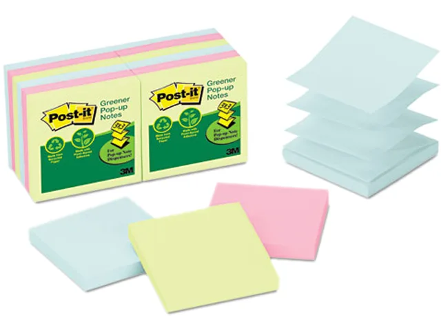 Post-it Greener Notes Post-it Greener Notes R330RP-12AP sticky note 12 pads 100 sheets — product photo