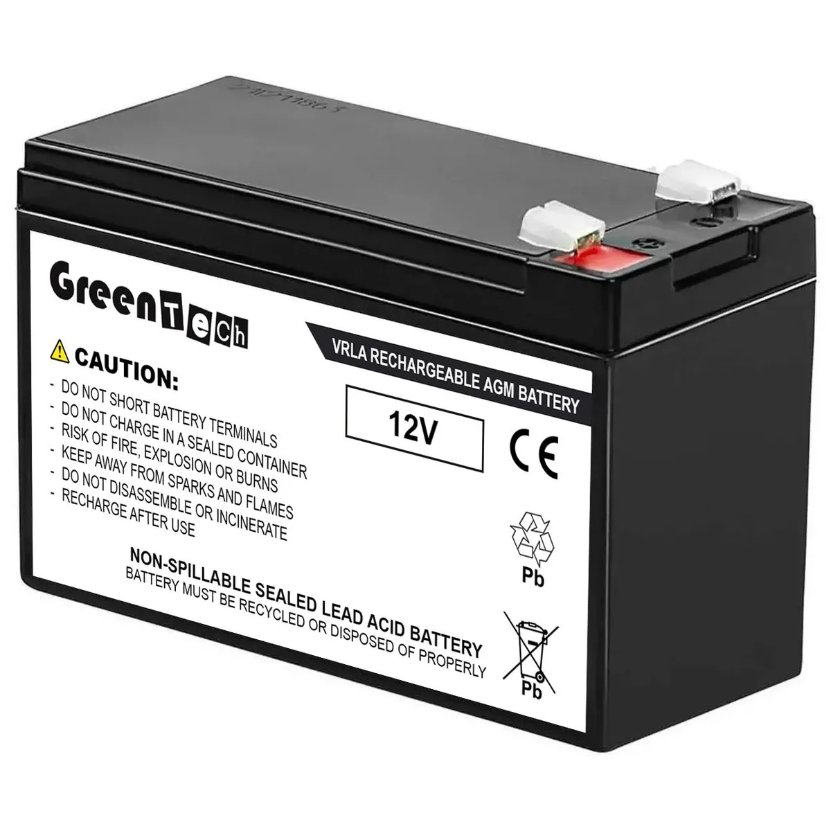 GreenTechLLC GreenTechLLC APCRBCV210 12V 7AH UPS Replacement Battery — product photo