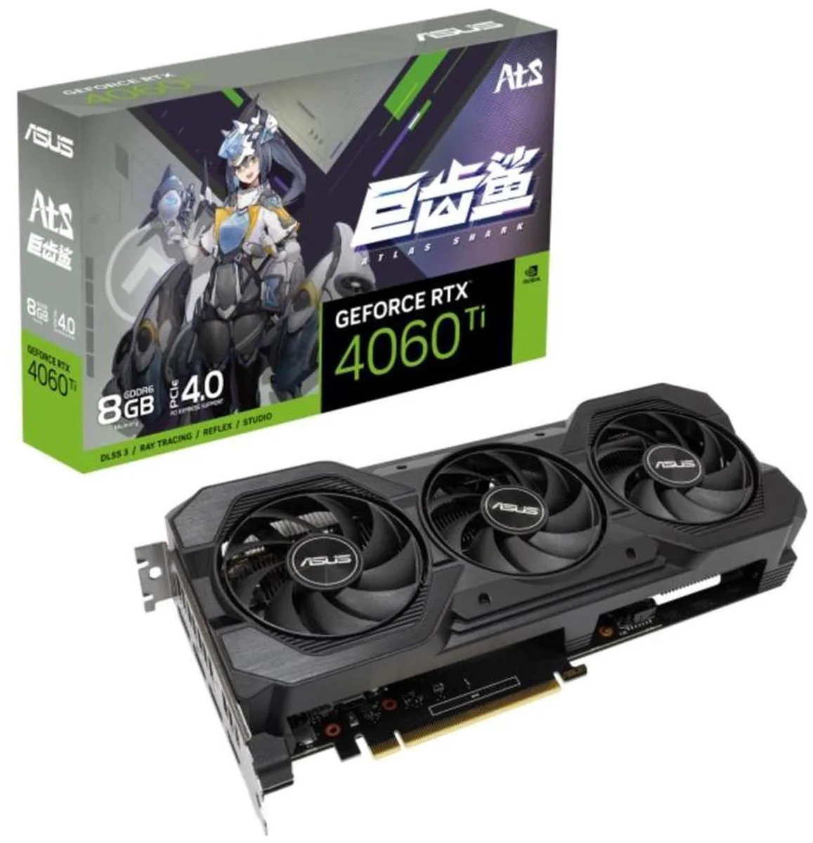ASUS ASUS ATS GeForce RTX 4060 Ti 8GB OC graphics card — product photo
