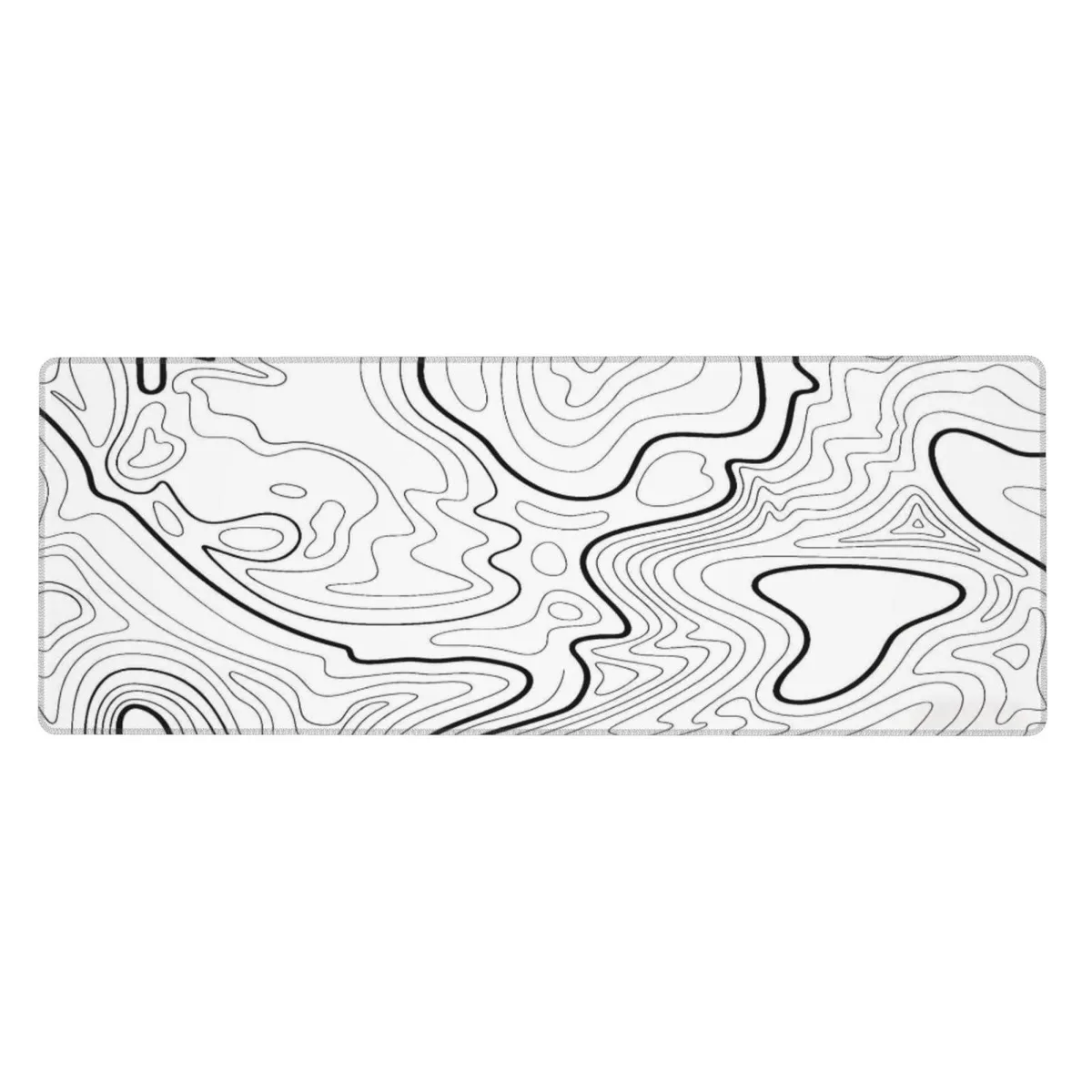  HLCoChT White Topographic Contour Extended Mouse Pad 31.5x11.8x.12 in — product photo