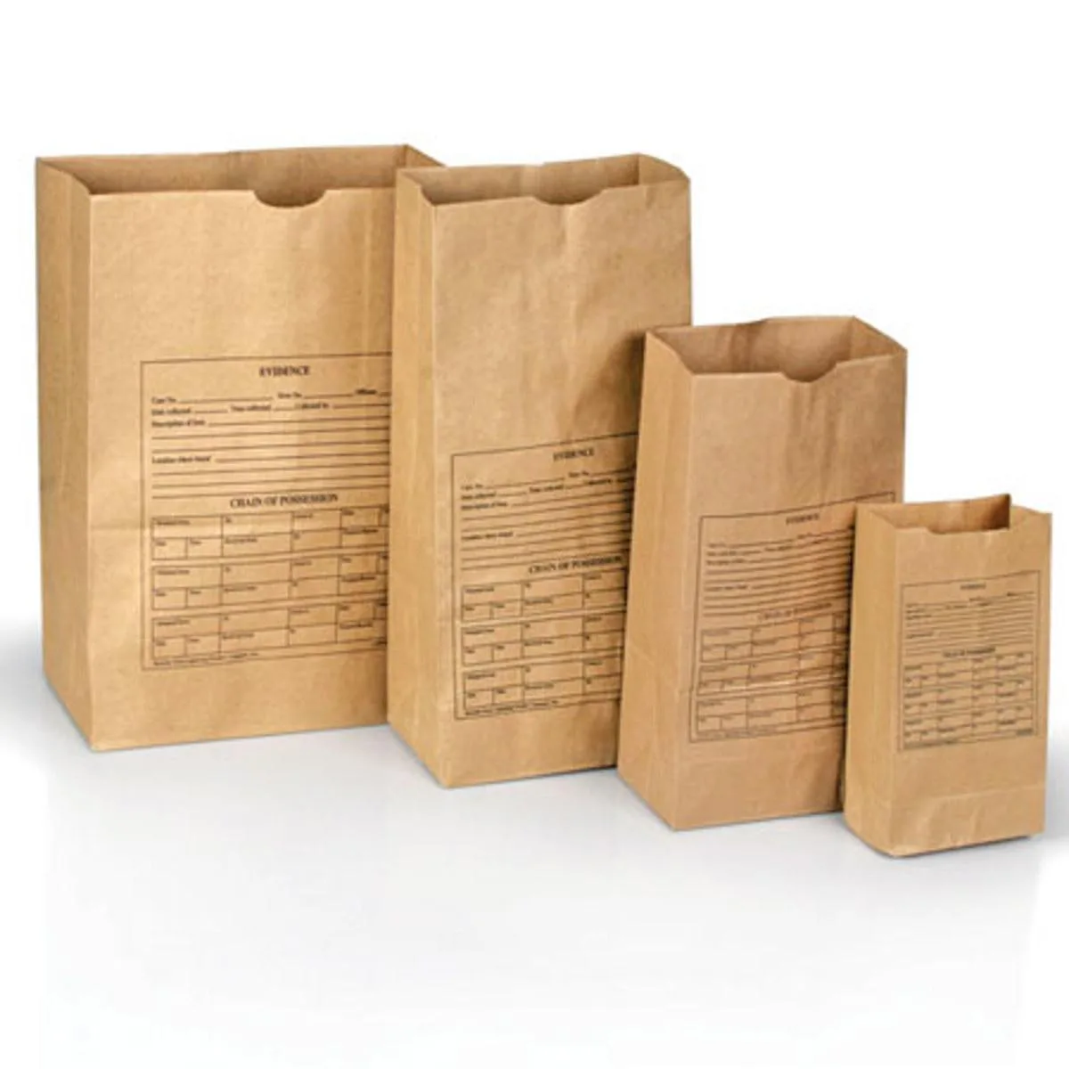 Safariland Safariland Printed Paper Evidence Bags Style 86 Pack of 100 — product photo