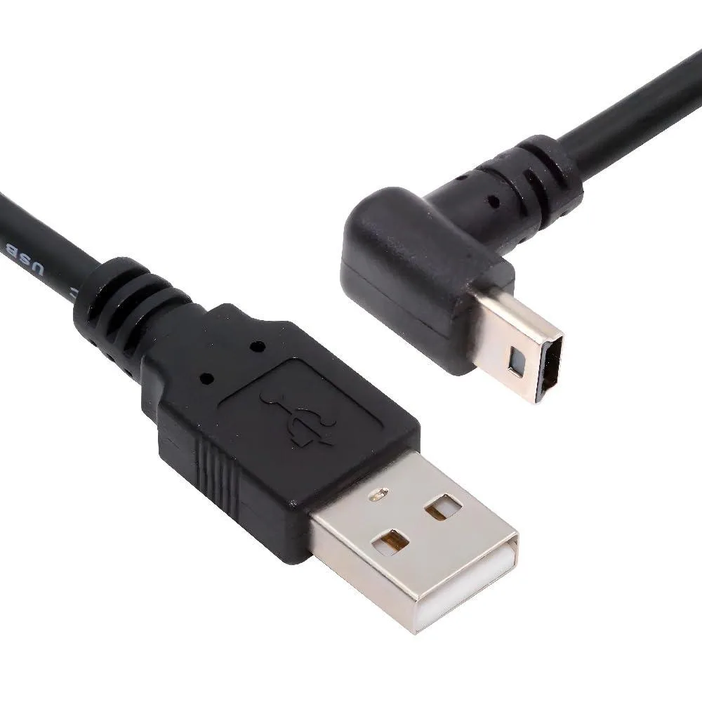 Fervit Fervit Mini USB 2.0 Male to Mini USB 5 Pin Male 90 Degree Down Angled 1.5M — product photo