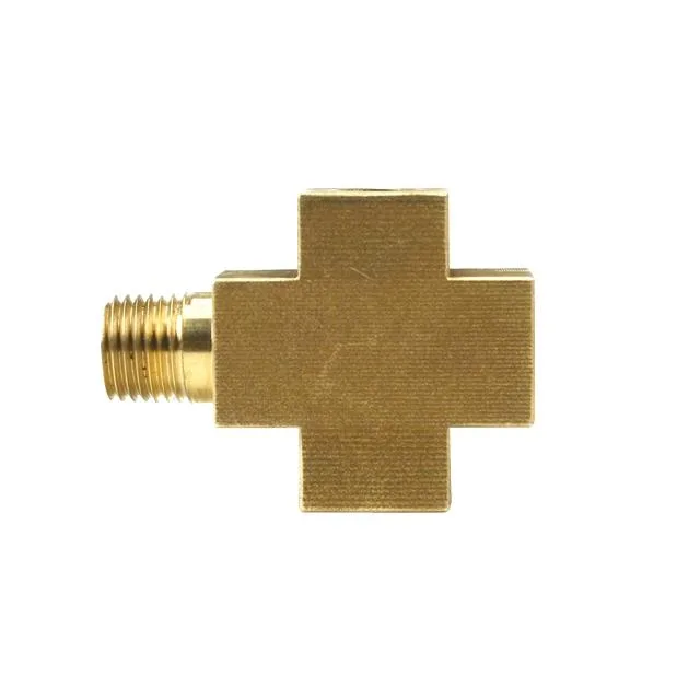 VIAIR VIAIR 92855 Multiport T Fitting 1/4 Male x 1/4 Female x 1/4 Female x 1/8 Female — product photo