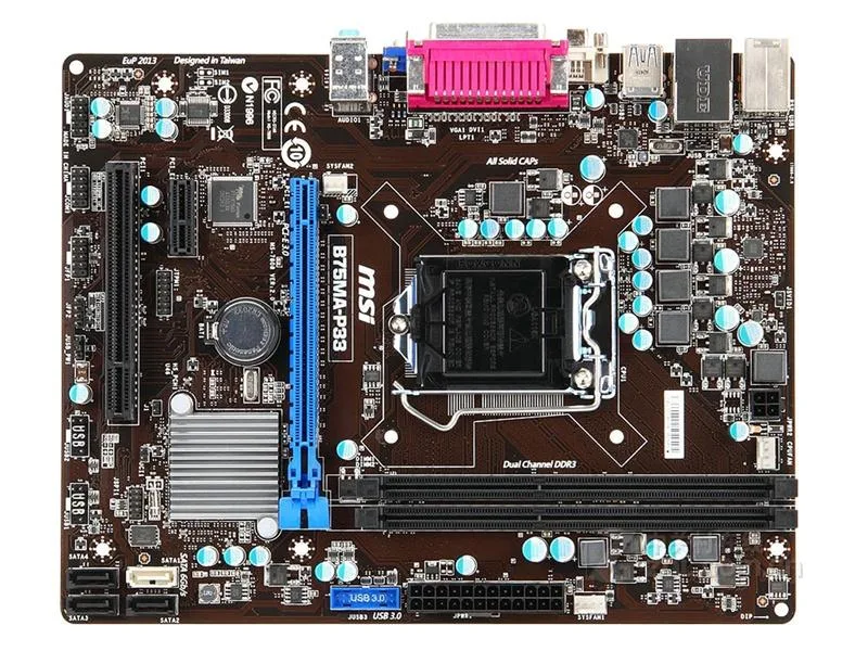 MSI MSI B75MA-P33 Intel B75 LGA 1155 DDR3 Micro ATX Motherboard — product photo