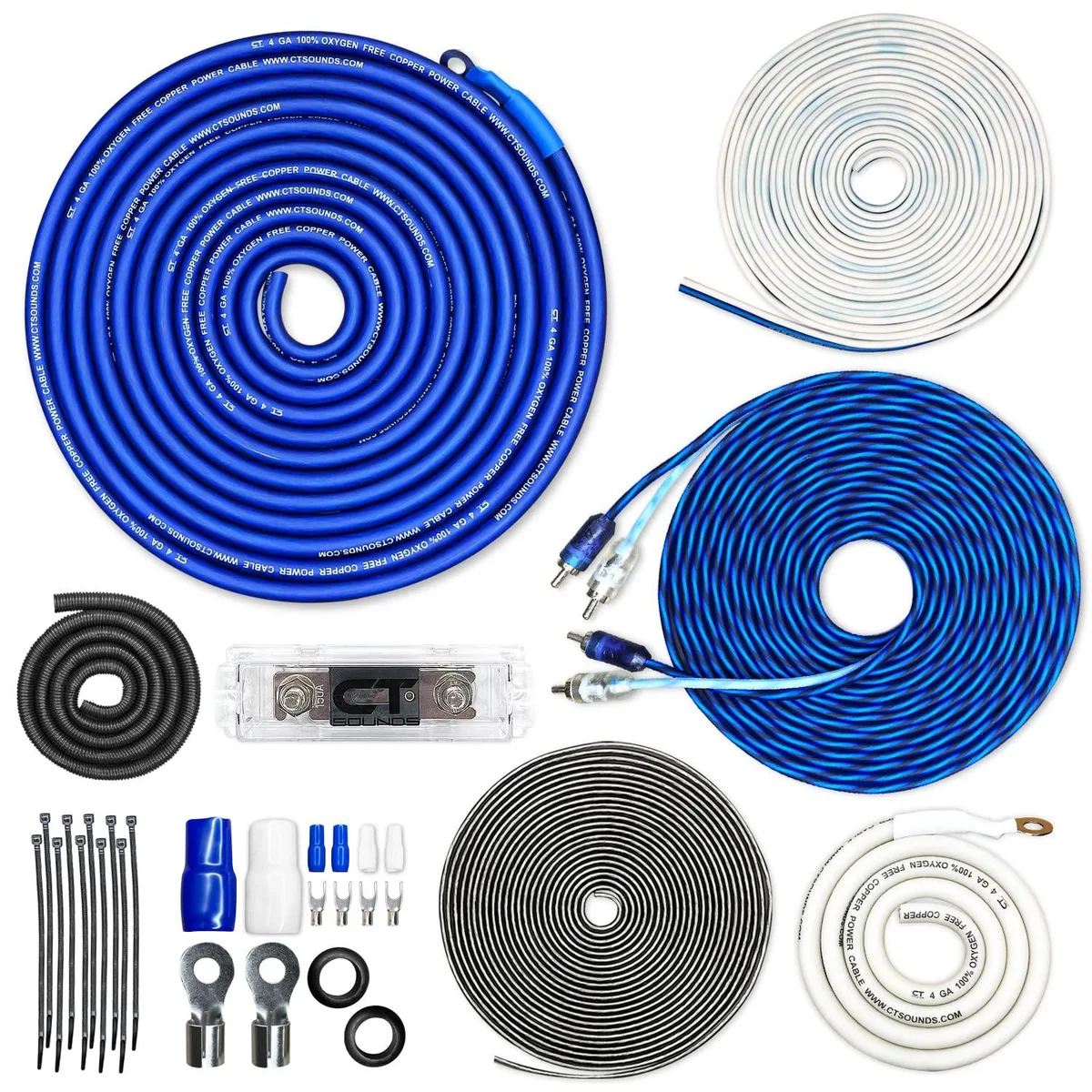  AMPKIT-4GA-ELITE 4 Gauge OFC Amplifier Wiring Kit 2000W — product photo