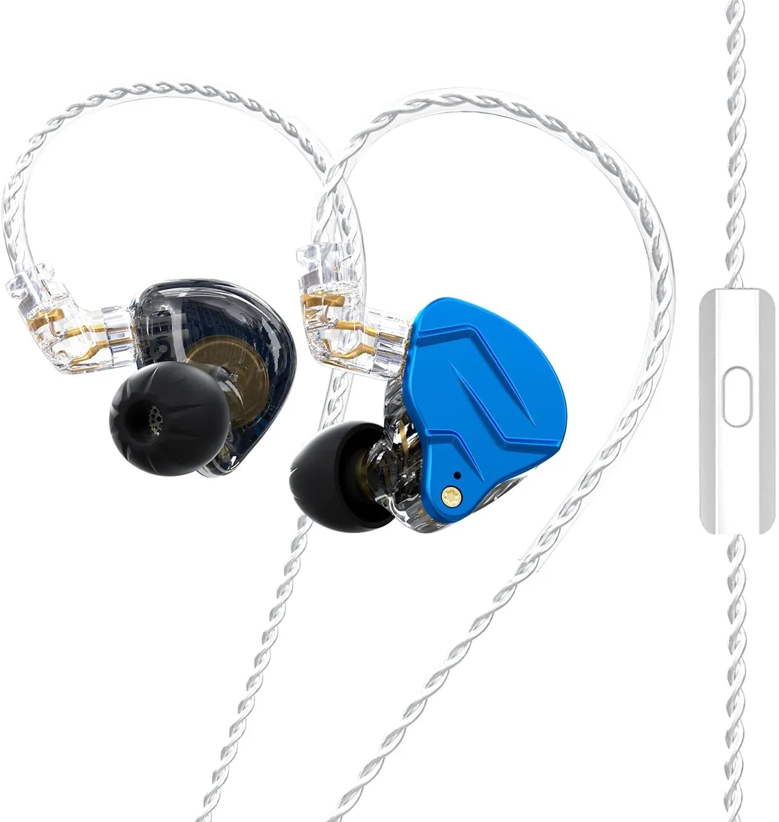 EVESKY EVESKY KZ ZSN Pro X Royal Blue IEM Headset 1BA+1DD Hybrid 10mm .75mm 2-pin — product photo