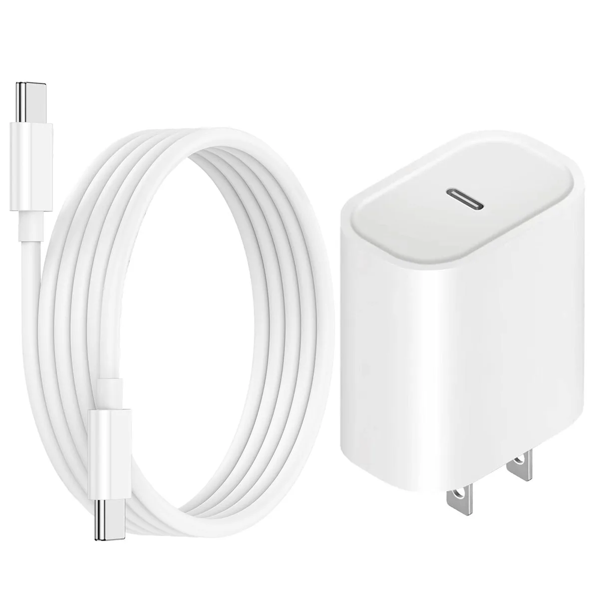  Defydayer HTY36-1201670U 20W USB-C charger 6.6ft cable white — product photo