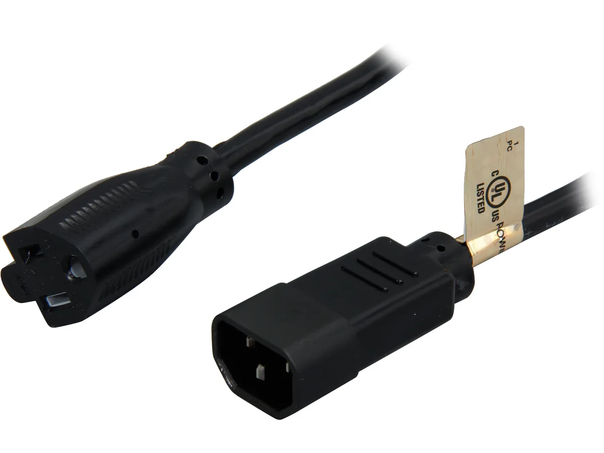 Tripp Lite Tripp Lite P002-002 2 ft computer power adapter cord C14 to 5-15R — product photo