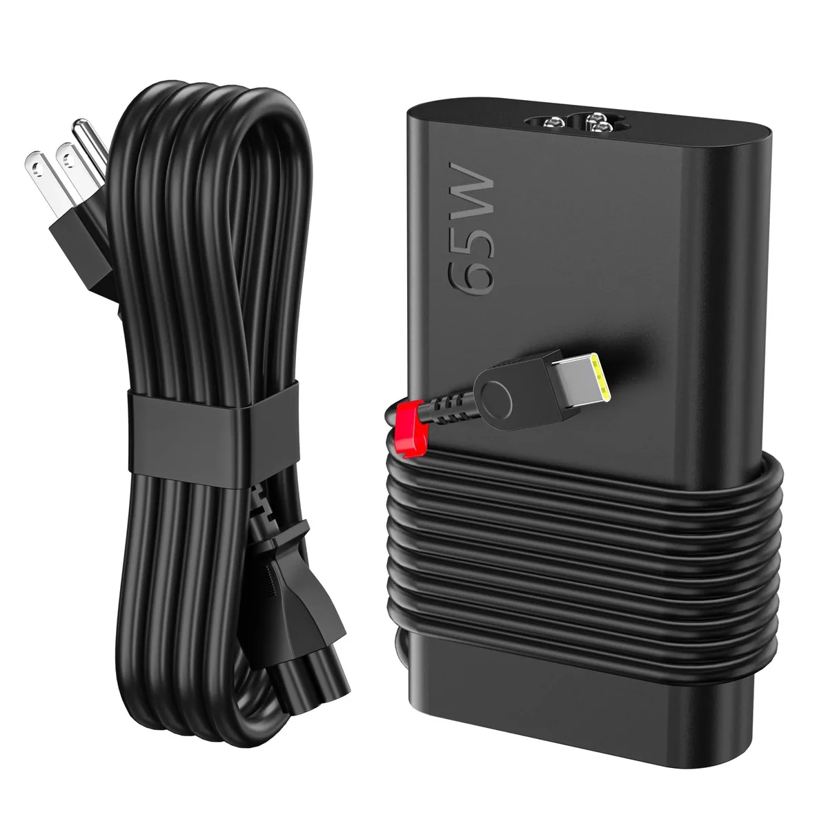  DELL BRJ65200325 65W USB-C AC Adapter 2025 Replacement for Lenovo ThinkPad Yoga Chromebook Computer Fast — product photo
