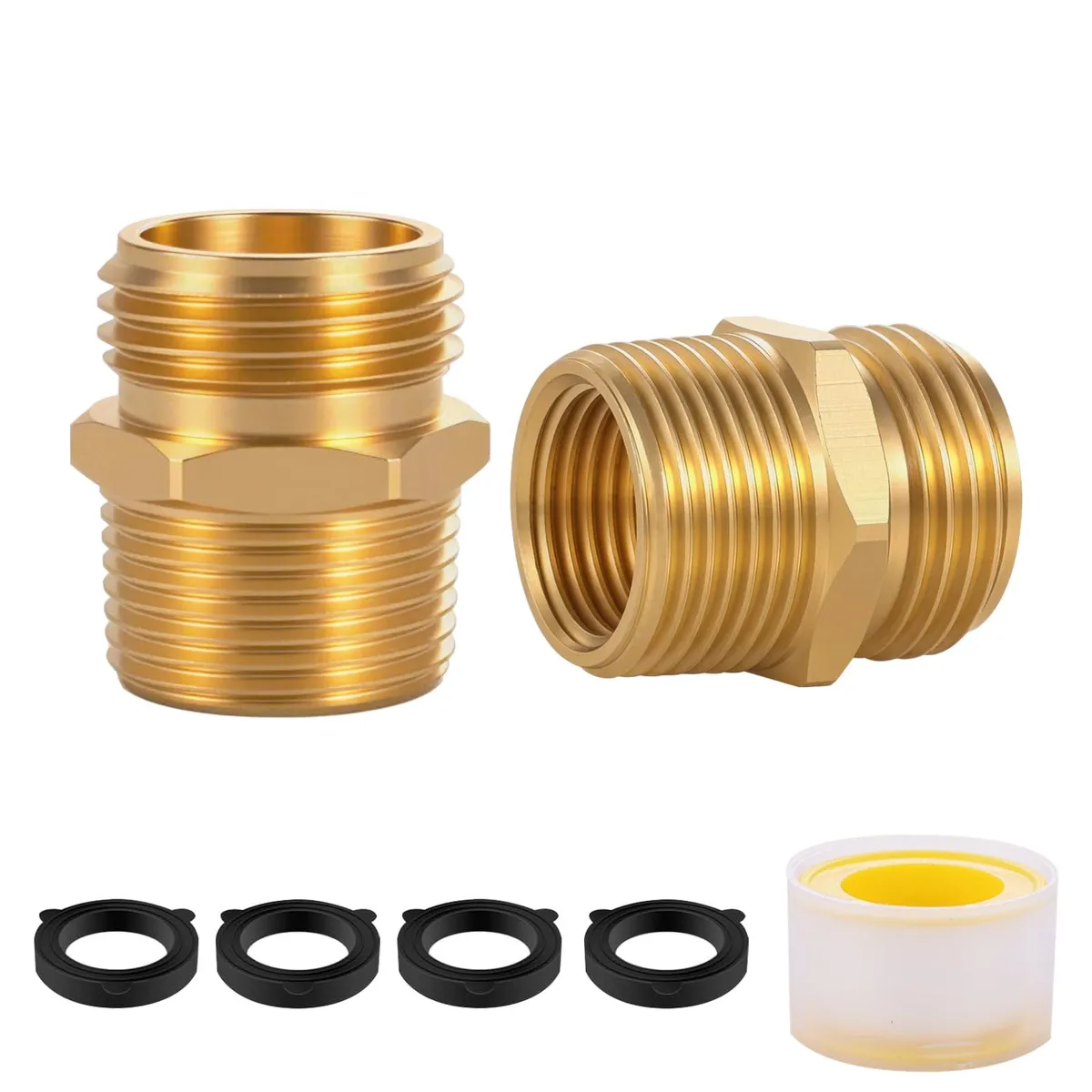AUTO-VOX Brass Garden Hose Adapter Kit 12 Pack — product photo
