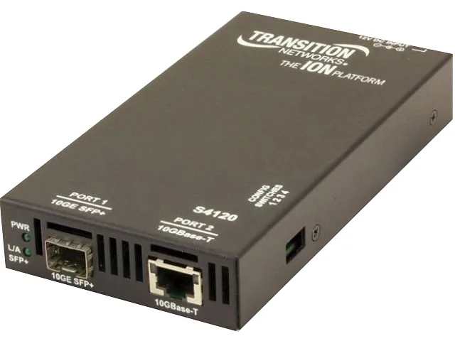 Transition Networks Transition Networks S4120-1048-NA 10GBase-T RJ-45 to SFP+ media converter — product photo
