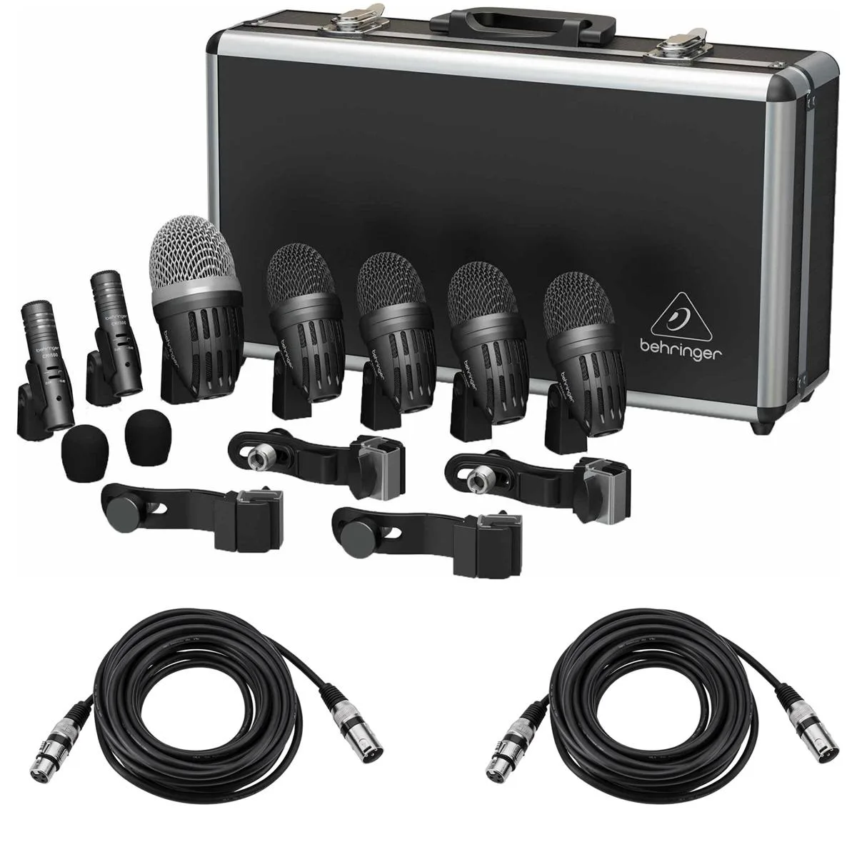 Behringer Behringer BC1500 7-Piece Drum Microphone Set with 2x 25' XLR Cables — product photo