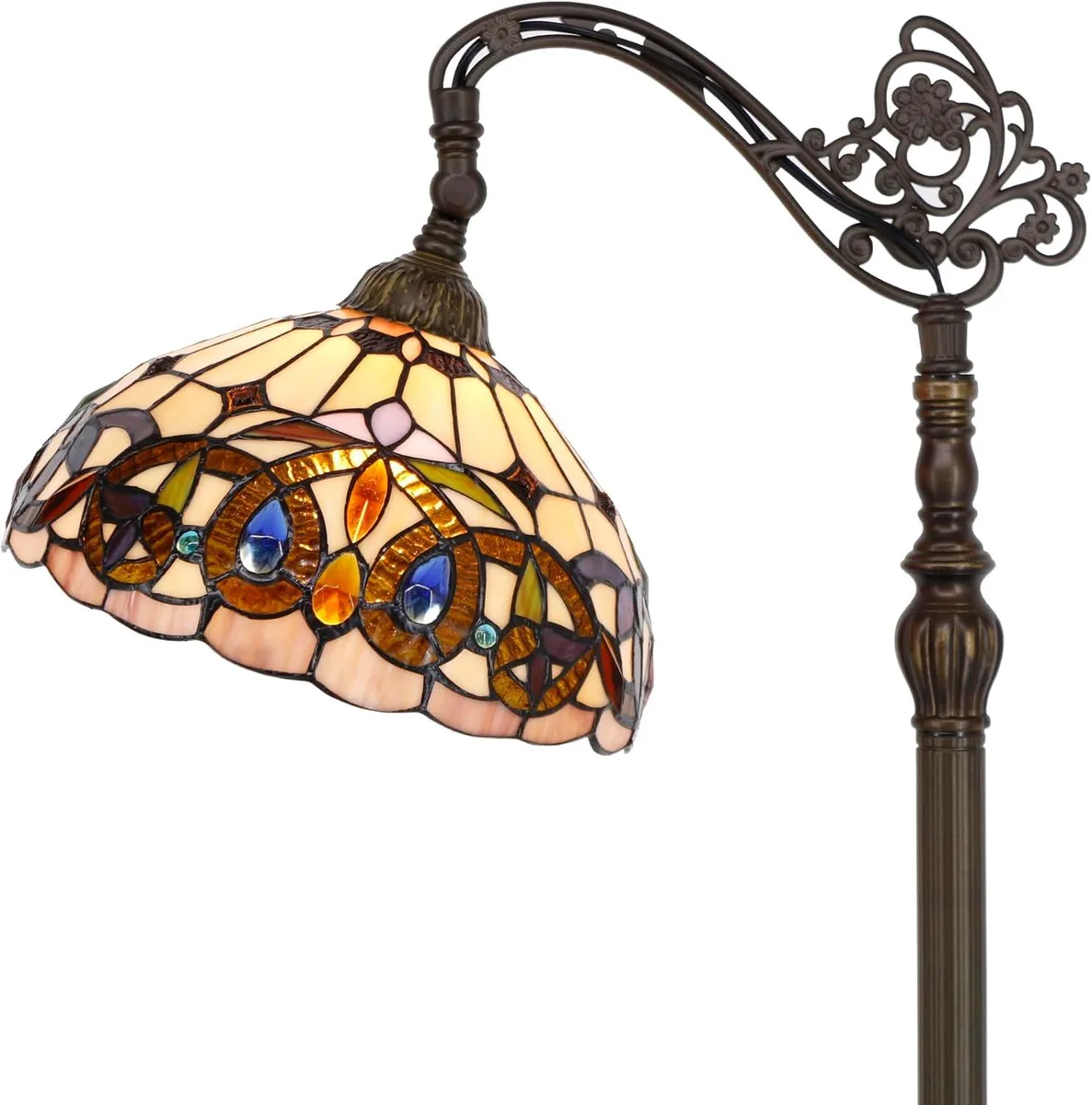 TUKO TUKO Tiffany Floor Lamp Serenity Victorian Arched S021 Series — product photo