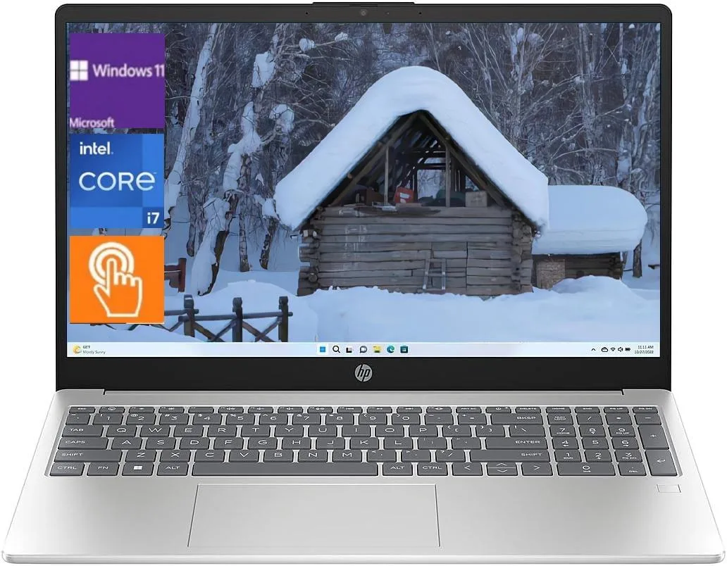 HP HP 17.3" HD+ Touch Laptop i7-1355U 16GB 512GB SSD 1TB HDD Win 11 Pro Silver — product photo