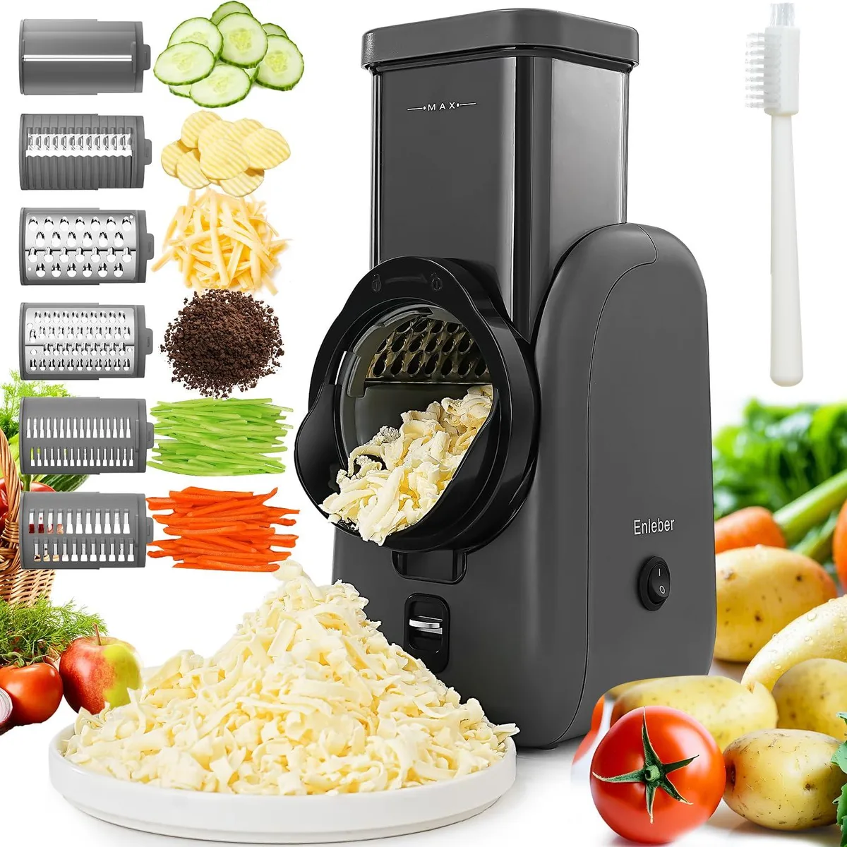  Enleber GT food processor, 6 blades, black — product photo