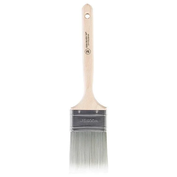 Wooster Brush Company Wooster Brush Company 5220 2-1/2" Flat Sash Soft Silver CT Polyester Paint Brush — product photo
