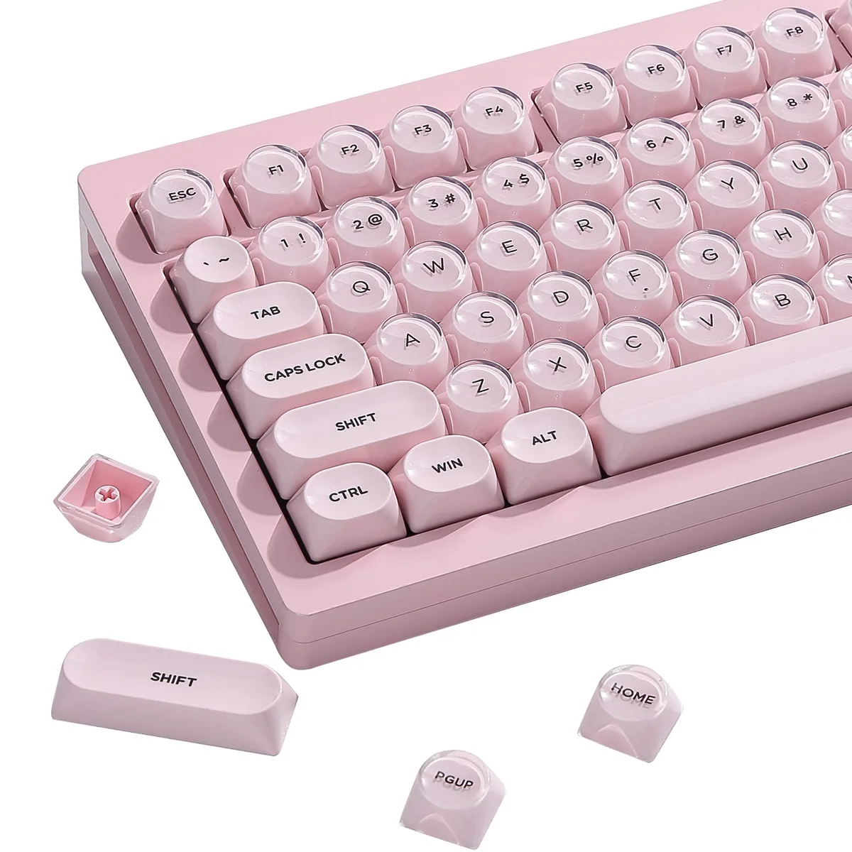 Womier Womier PBT Keycaps MOA Profile Pink Jelly 129 Keys — product photo
