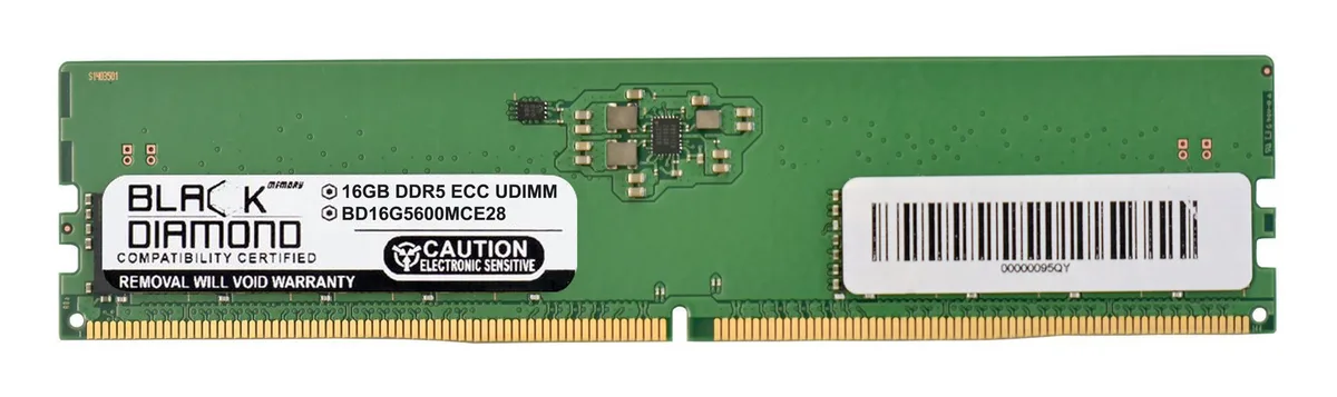Black Diamond Memory Black Diamond Memory BD16G5600MCE28 16GB DDR5 5600 ECC memory upgrade — product photo